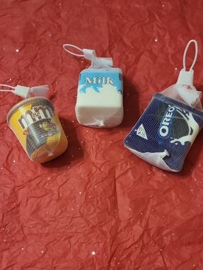 Milk & Cookie Themed  Squishies Set - Blue/White/Yellow